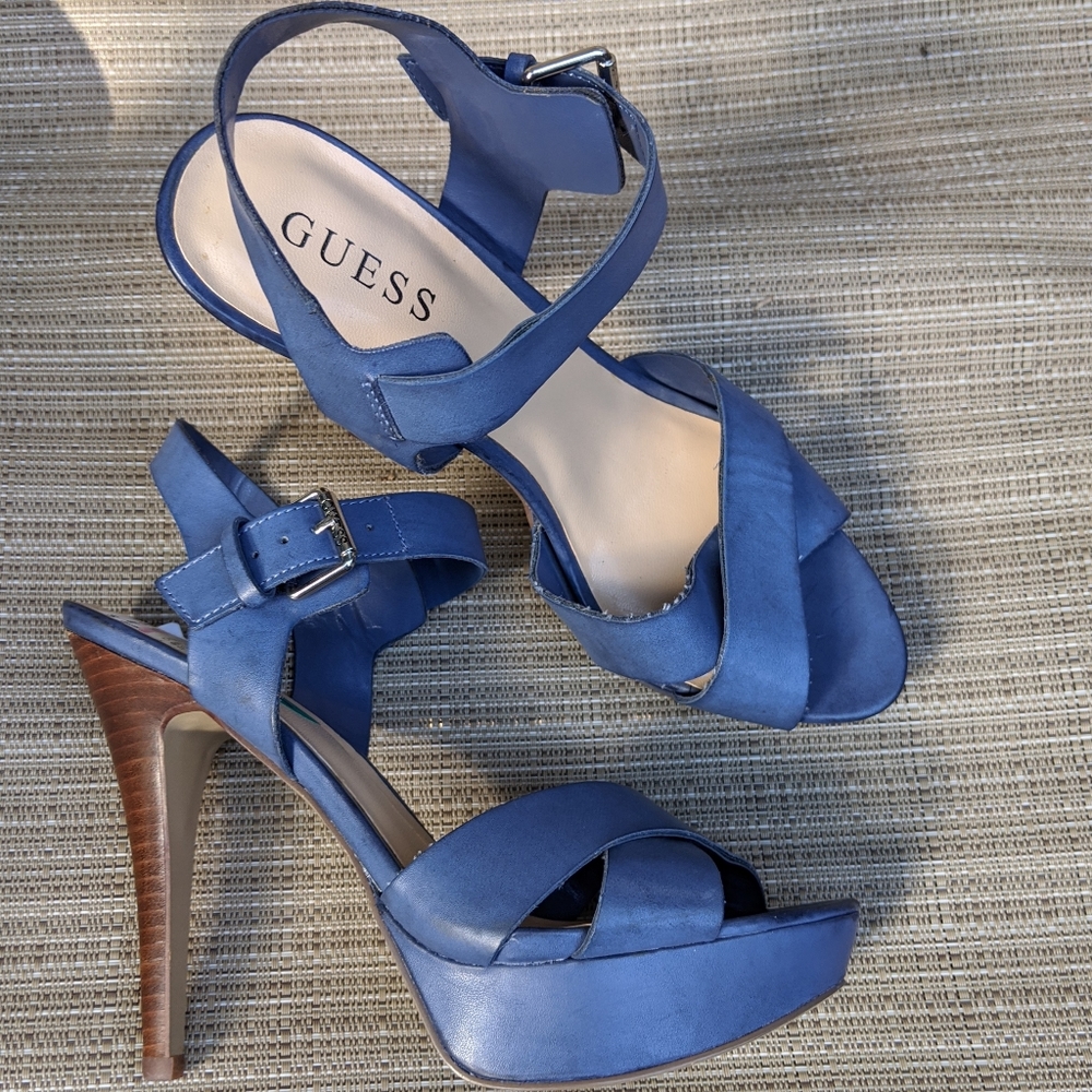 Guess Blue Platform Heels size 7.5